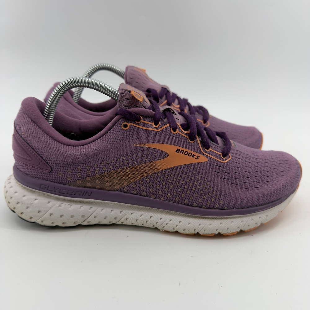 Brooks Glycerin 18 Womens Running Shoes Purple Copper Size 10